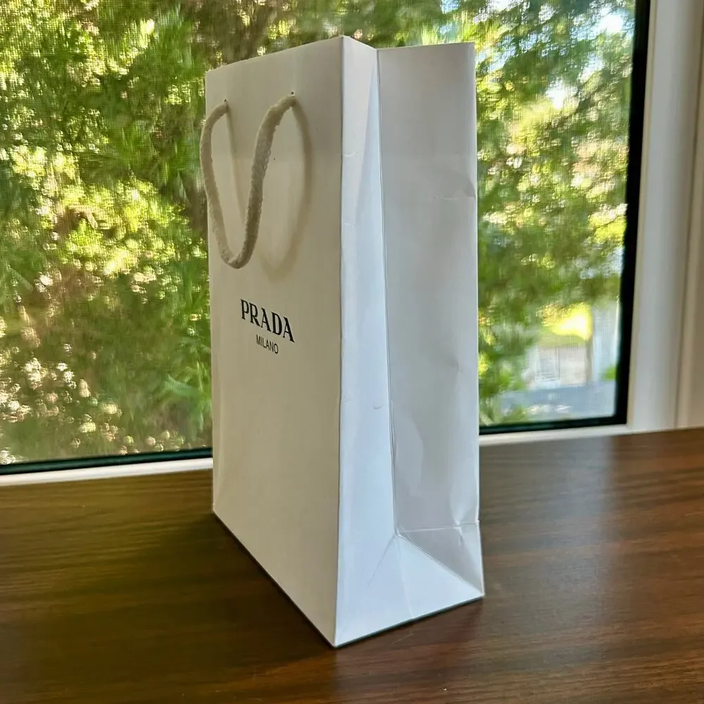 Authentic Prada Milano Paper Shopping Bag Only